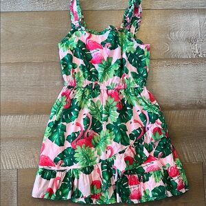 Janie and Jack Green and Pink Ruffled Tiered Sundress
